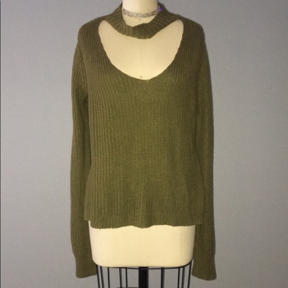 Hi Lo Olive Sweater - Picture 1 of 1